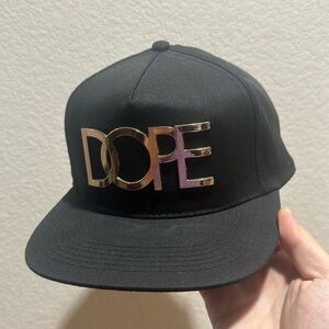 DOPE Black Snapback Hat